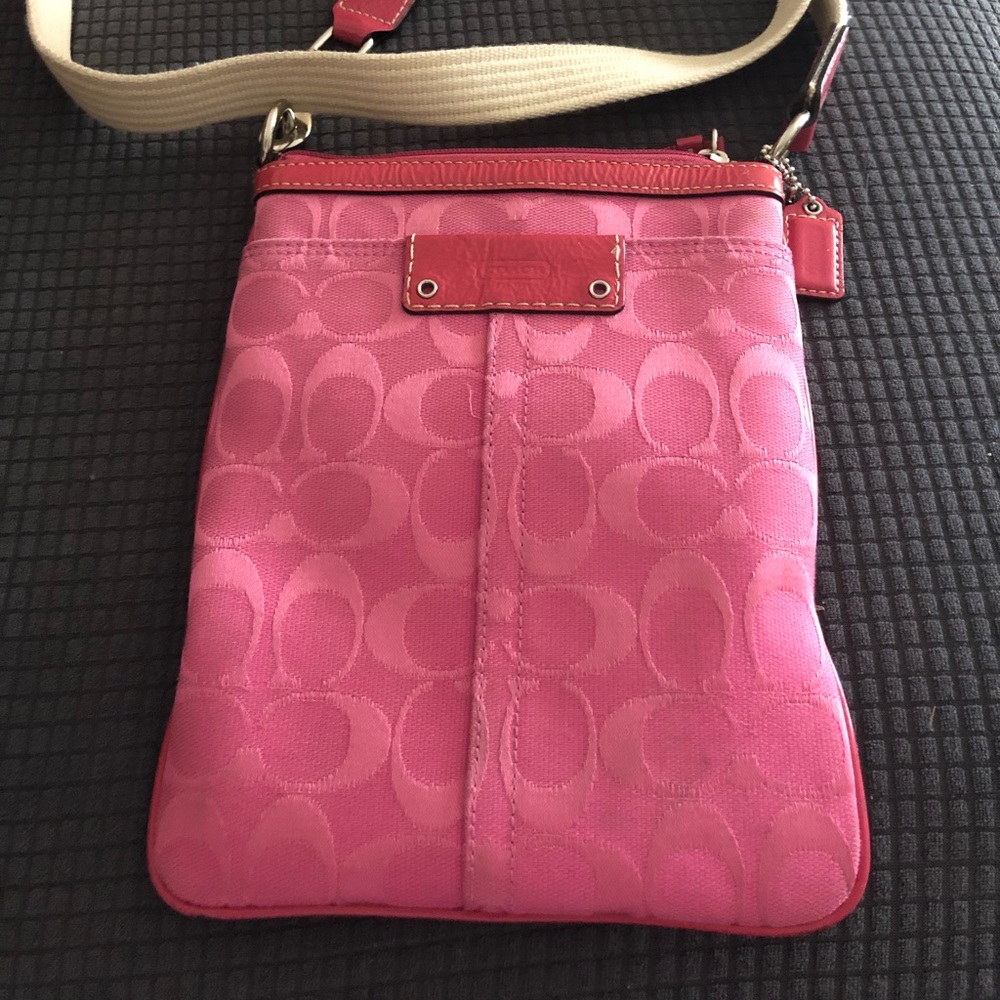 Coach pink crossbody bag